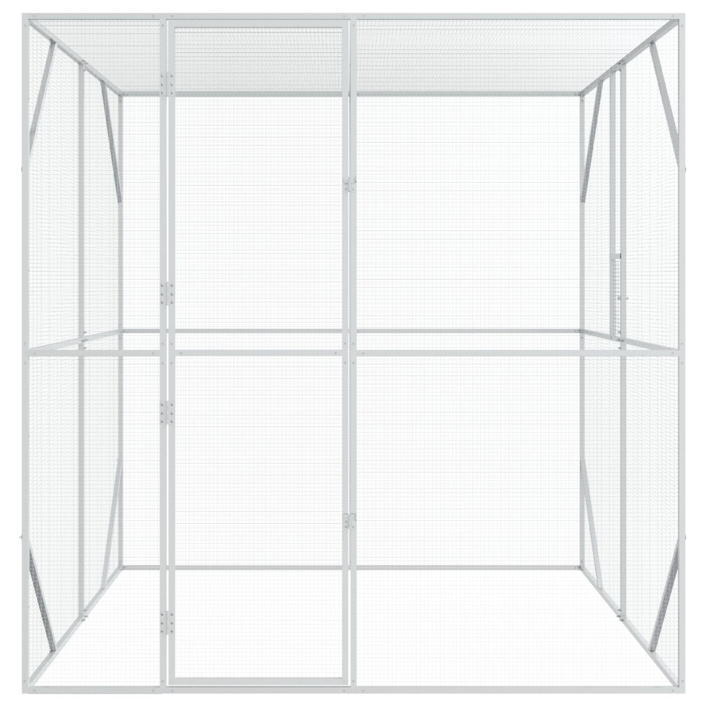 Produktbild för Fågelbur Antracit 209 x 202 x 214 cm Galvaniserat stål