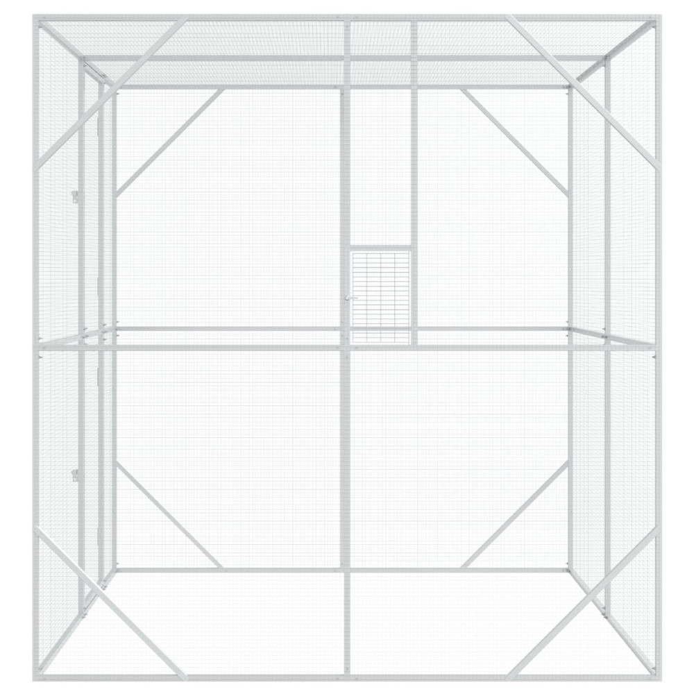 Produktbild för Fågelbur Antracit 209 x 202 x 214 cm Galvaniserat stål