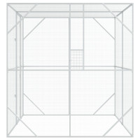 Produktbild för Fågelbur Antracit 209 x 202 x 214 cm Galvaniserat stål