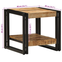 Produktbild för Kaffeebord Brun 40 x 40 x 38 cm Massivt mangoträ