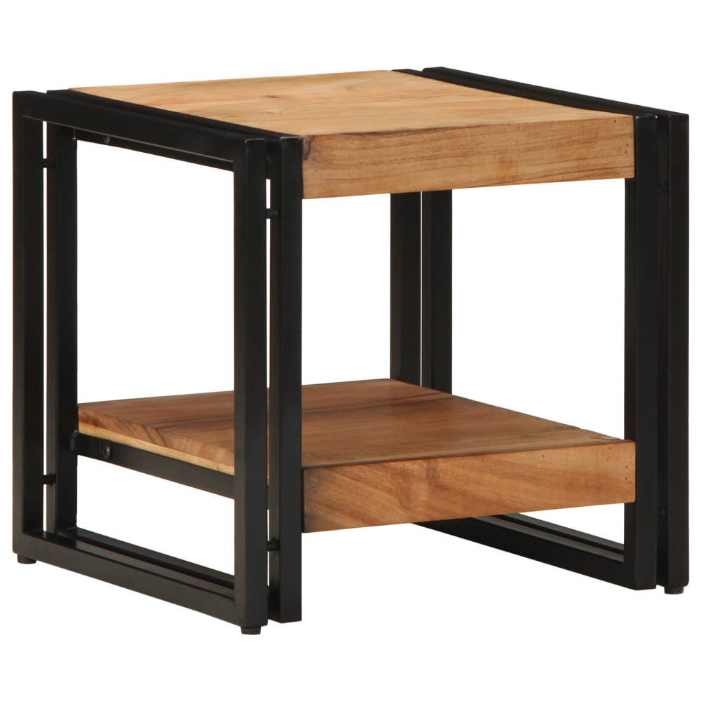 Produktbild för Kaffeebord Brun 40 x 40 x 38 cm Massivt Akaciaträ