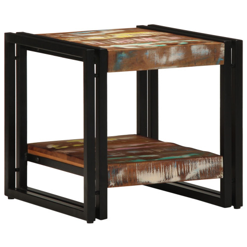 vidaXL Kaffeebord Flerfärgsdesign 40 x 40 x 38 cm Solid återvunnen trä