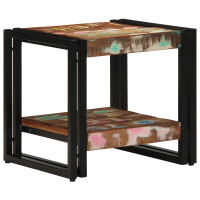 Produktbild för Kaffeebord Flerfärgsdesign 40 x 40 x 38 cm Solid återvunnen trä