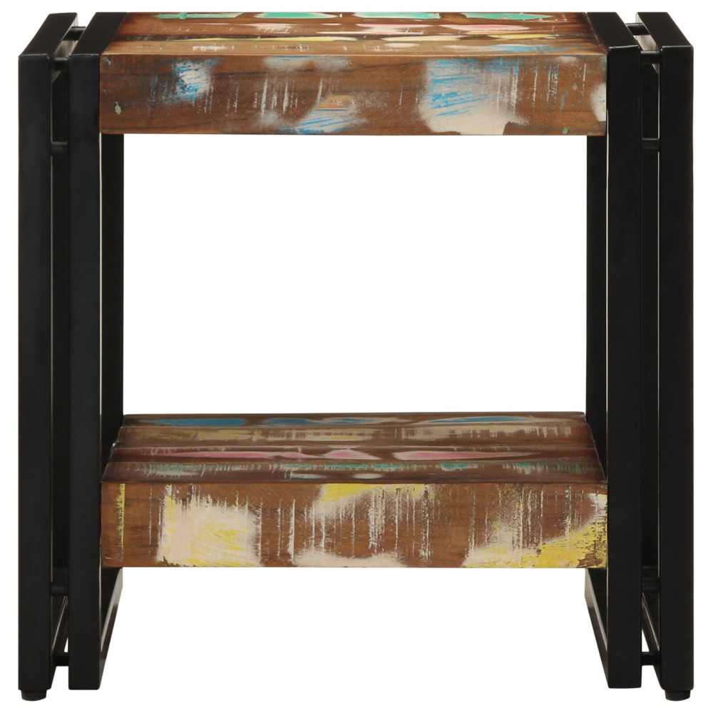 Produktbild för Kaffeebord Flerfärgsdesign 40 x 40 x 38 cm Solid återvunnen trä