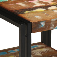 Produktbild för Kaffeebord Flerfärgsdesign 40 x 40 x 38 cm Solid återvunnen trä