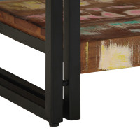 Produktbild för Kaffeebord Flerfärgsdesign 40 x 40 x 38 cm Solid återvunnen trä