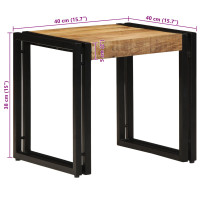 Produktbild för Kaffeebord Brun 40 x 40 x 38 cm Massivt mangoträ