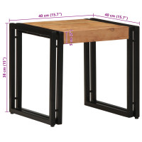 Produktbild för Kaffeebord Brun 40 x 40 x 38 cm Massivt Akaciaträ