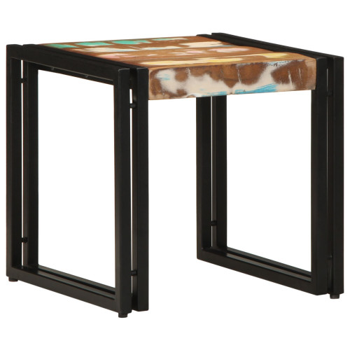 vidaXL Kaffeebord Flerfärgsdesign 40 x 40 x 38 cm Solid återvunnen trä