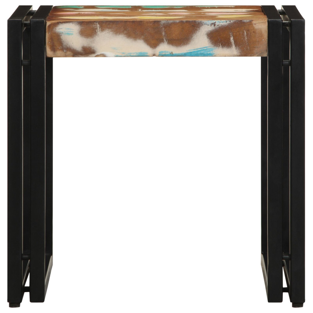 Produktbild för Kaffeebord Flerfärgsdesign 40 x 40 x 38 cm Solid återvunnen trä