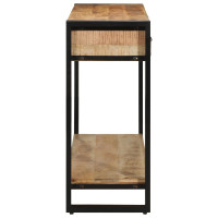 Produktbild för Konsolbord med låda Brun 120 x 33 x 75 cm Massivt mangoträ