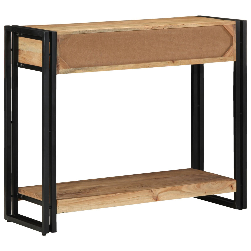 Produktbild för Konsolbord med låda Brun 90 x 33 x 75 cm Massivt Akaciaträ