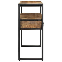 Produktbild för Konsolbord med låda Brun 120 x 33 x 75 cm Massivt mangoträ