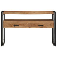 Produktbild för Konsolbord med låda Brun 120 x 33 x 75 cm Massivt Akaciaträ