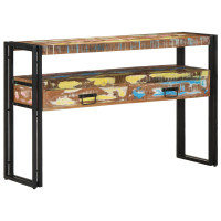 Produktbild för Konsolbord med låda 120 x 33 x 75 cm Solid återvunnen trä