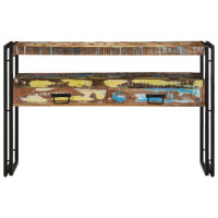 Produktbild för Konsolbord med låda 120 x 33 x 75 cm Solid återvunnen trä