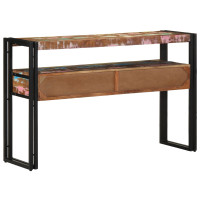Produktbild för Konsolbord med låda 120 x 33 x 75 cm Solid återvunnen trä