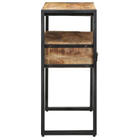 Produktbild för Konsolbord med låda Brun 90 x 33 x 75 cm Massivt mangoträ