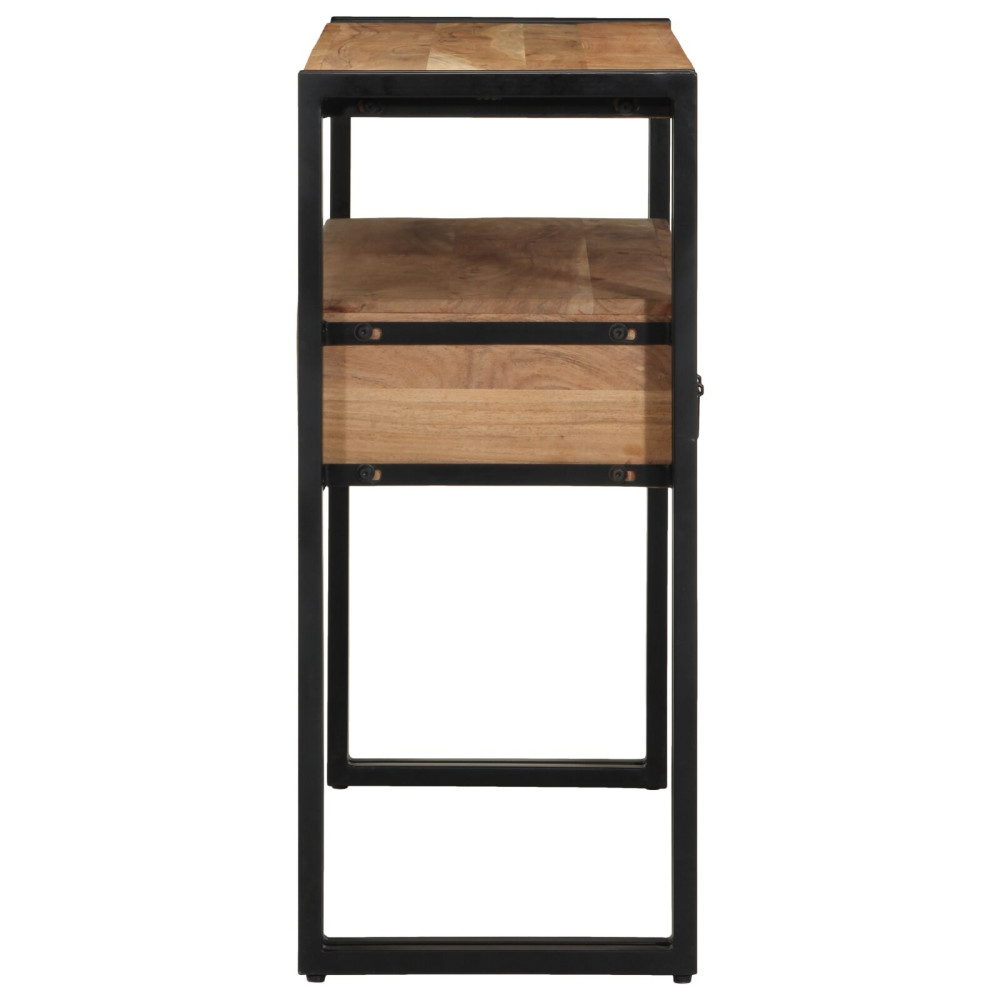 Produktbild för Konsolbord med låda Brun 90 x 33 x 75 cm Massivt Akaciaträ