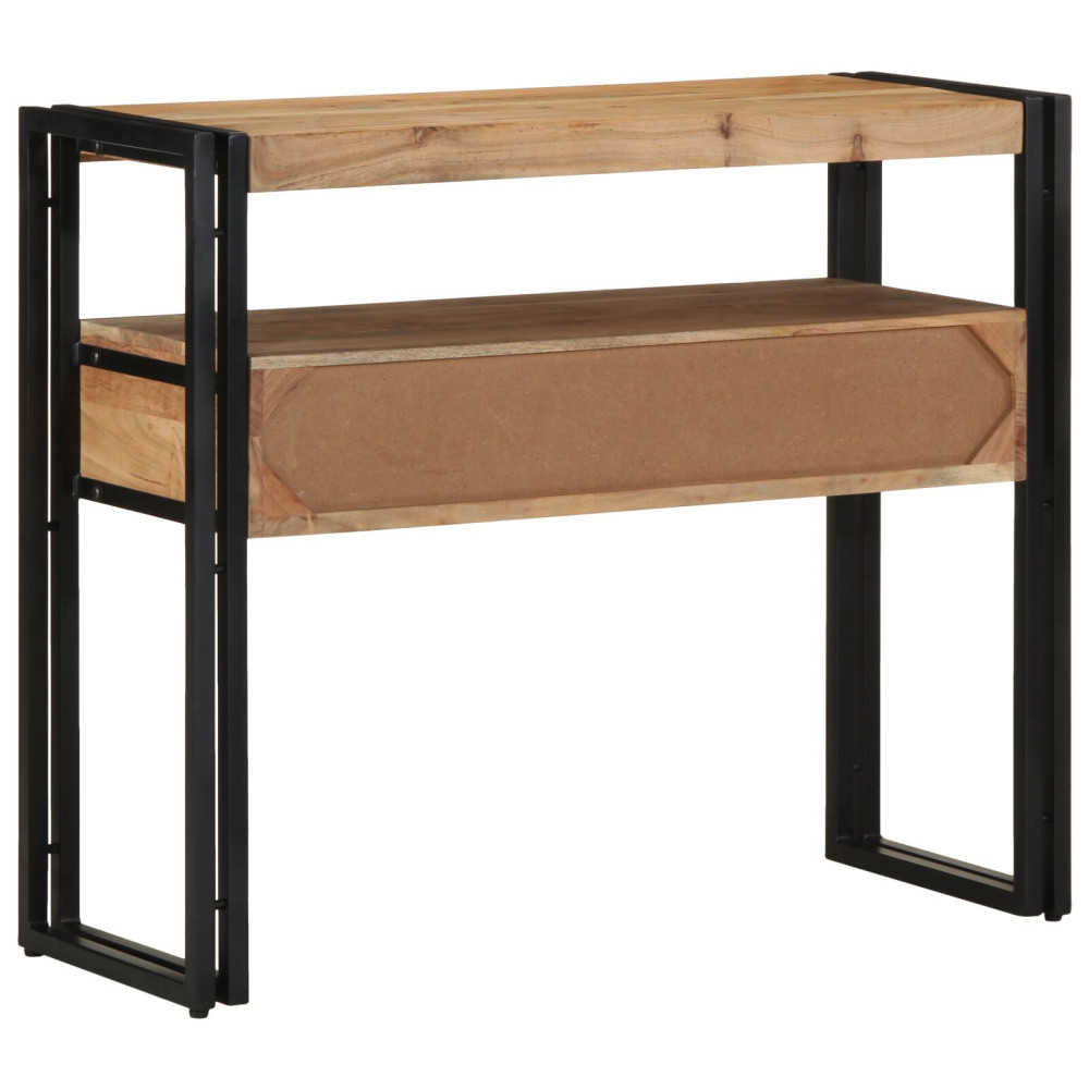Produktbild för Konsolbord med låda Brun 90 x 33 x 75 cm Massivt Akaciaträ