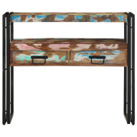 Produktbild för Konsolbord Flerfärgsdesign 90 x 33 x 75 cm Solid återvunnen trä