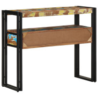 Produktbild för Konsolbord Flerfärgsdesign 90 x 33 x 75 cm Solid återvunnen trä