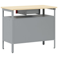 Produktbild för Arbetsbänk med låda med hylla Röd och Grå 100 x 55 x 85 cm