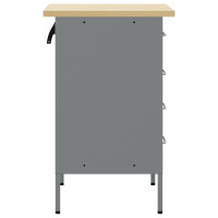Produktbild för Arbetsbänk Röd och Grå 50 x 55 x 85 cm Konstruerat trä och stål
