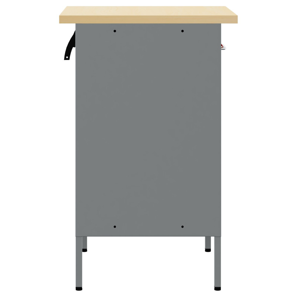Produktbild för Arbetsbänk Röd och Grå 50 x 55 x 85 cm Konstruerat trä och stål