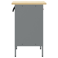 Produktbild för Arbetsbänk Röd och Grå 50 x 55 x 85 cm Konstruerat trä och stål