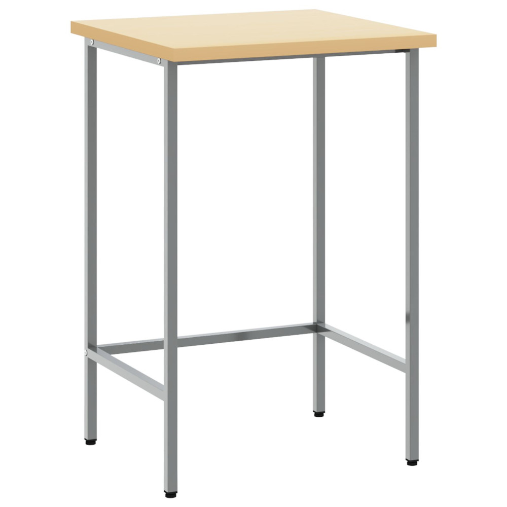 Produktbild för Hörnbord Grå 55 x 55 x 85 cm Stål och Ingenjörad Trä