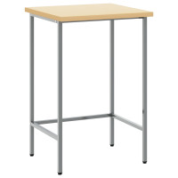 Produktbild för Hörnbord Grå 55 x 55 x 85 cm Stål och Ingenjörad Trä