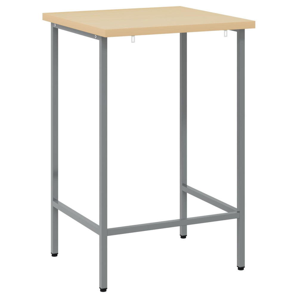 Produktbild för Hörnbord Grå 55 x 55 x 85 cm Stål och Ingenjörad Trä