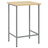 Produktbild för Hörnbord Grå 55 x 55 x 85 cm Stål och Ingenjörad Trä