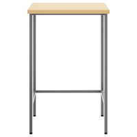 Produktbild för Hörnbord Grå 55 x 55 x 85 cm Stål och Ingenjörad Trä