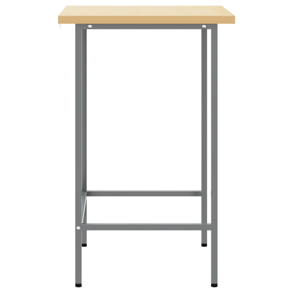 Produktbild för Hörnbord Grå 55 x 55 x 85 cm Stål och Ingenjörad Trä