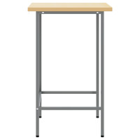 Produktbild för Hörnbord Grå 55 x 55 x 85 cm Stål och Ingenjörad Trä