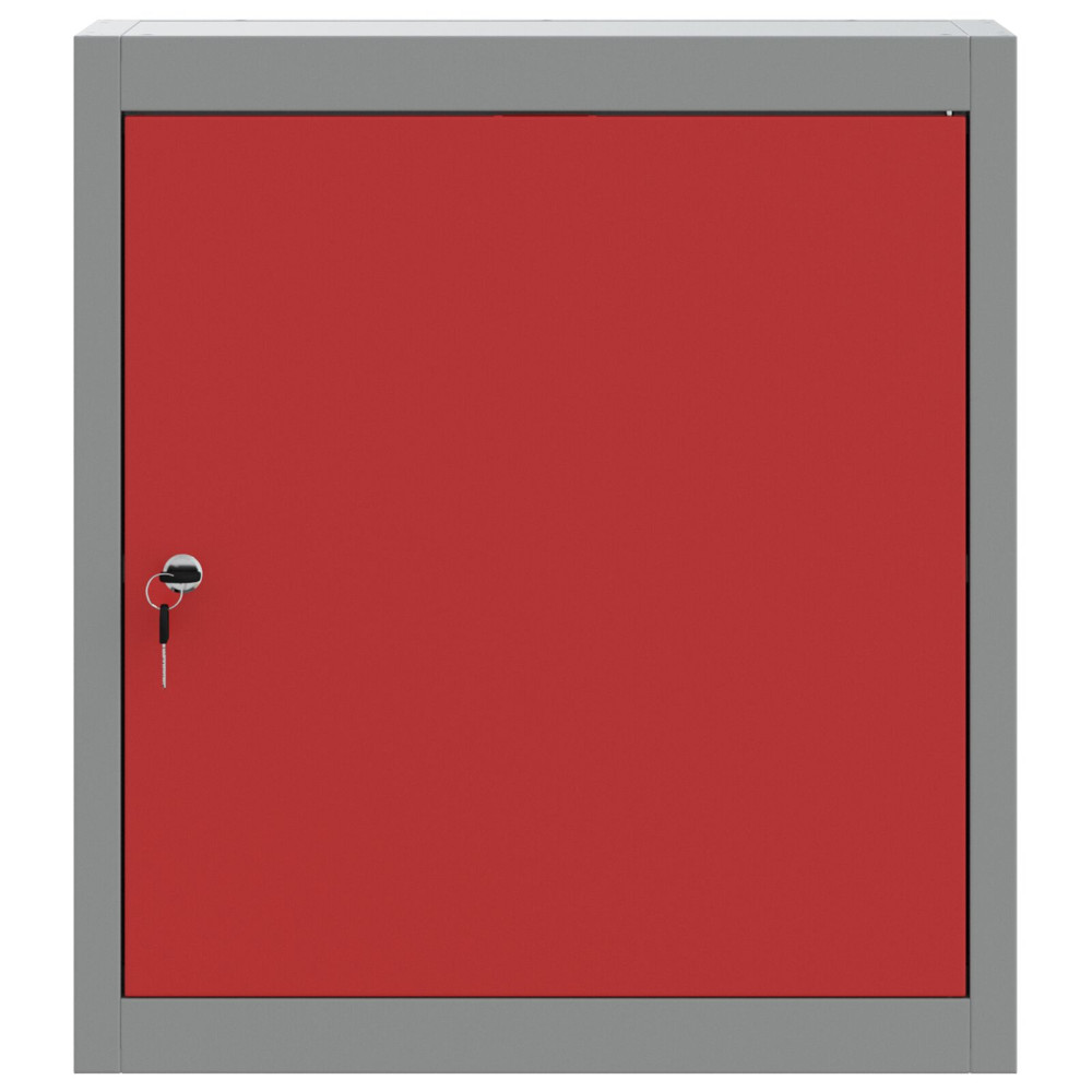 Produktbild för Verktygsskåp med hylla med lagring Röd och Grå 50 x 20 x 55 cm