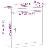 Produktbild för Verktygsskåp med hylla med lagring Röd och Grå 50 x 20 x 55 cm