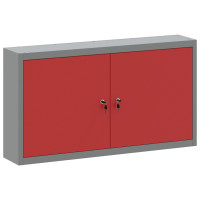 Produktbild för Verktygsskåp med hylla med lagring Röd och Grå 100 x 20 x 55 cm