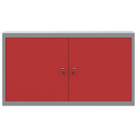 Produktbild för Verktygsskåp med hylla med lagring Röd och Grå 100 x 20 x 55 cm