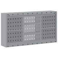 Produktbild för Verktygsskåp med hylla med lås Svart och Grå 100 x 20 x 55 cm