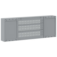 Produktbild för Verktygsskåp med hylla med lås Svart och Grå 150 x 20 x 55 cm