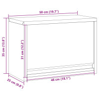 Produktbild för Verktygsskåp med lagring Svart och Grå 50 x 25 x 35 cm