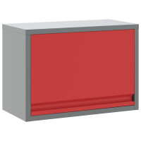 Produktbild för Verktygsskåp med lagring Röd och Grå 50 x 25 x 35 cm