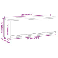 Produktbild för Verktygsskåp med lagring Svart och Grå 100 x 25 x 35 cm