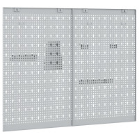 Produktbild för Verktygsväggpanel 2 pcs Grå 100 x 1 x 80 cm