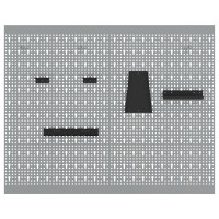 Produktbild för Verktygsväggpanel 2 pcs Grå 100 x 1 x 80 cm