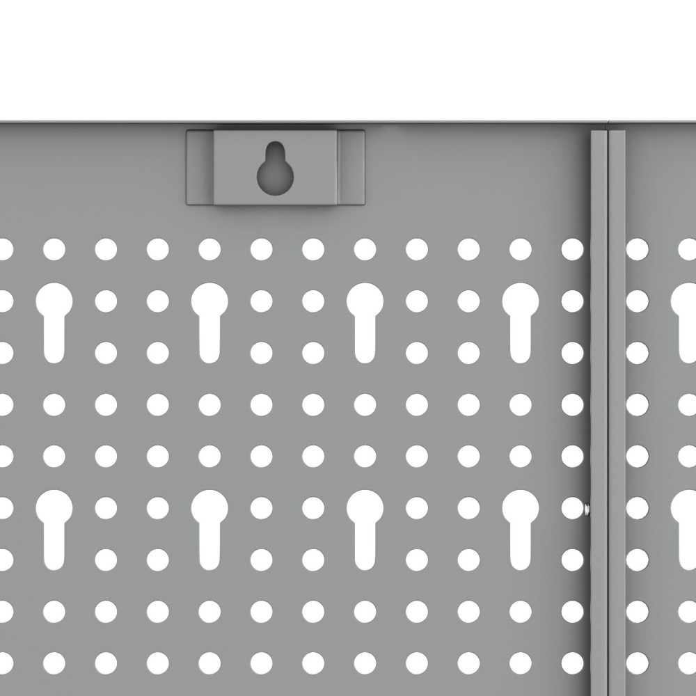 Produktbild för Verktygsväggpanel 2 pcs Grå 100 x 1 x 80 cm