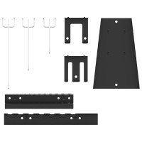 Produktbild för Verktygsväggpanel 2 pcs Grå 100 x 1 x 80 cm